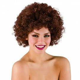 My Fancy Dress Decades And History Funky Brown Afro Wig