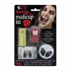 Wicked Vampire Makeup Kit With Fangs Halloween Accessories