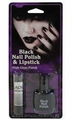 My Fancy Dress Vampire Black Nailpolish & Lipstick