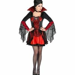 Widmann Vampiress Costume Red And Black