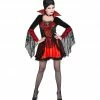 Widmann Vampiress Costume Red And Black 1 Widmann Vampiress Costume Red And Black