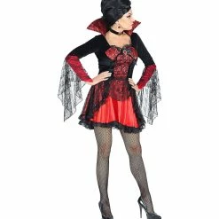 Widmann Vampiress Costume Red And Black