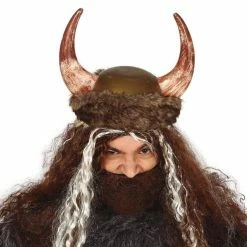 Fiestas Guirca Viking Helmet With Fur Medieval, Renaissance & Tudor Costumes