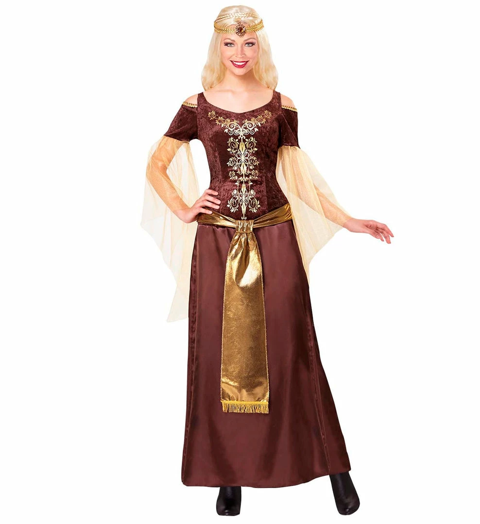 Widmann Viking Queen Costume Brown 3 Widmann Viking Queen Costume Brown