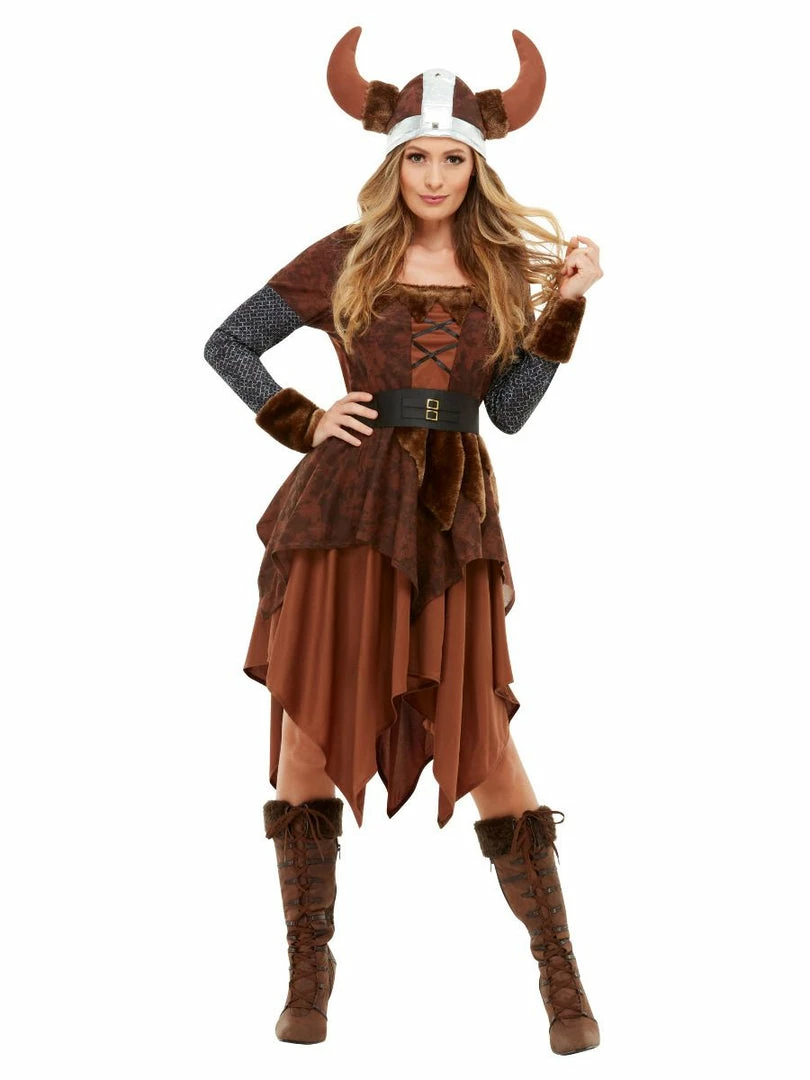 Smiffy's Medieval, Renaissance & Tudor Costumes Viking Barbarian Queen Costume 4 Smiffy's Medieval, Renaissance & Tudor Costumes Viking Barbarian Queen Costume