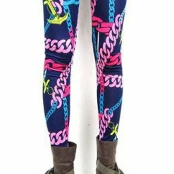My Fancy Dress Vintage Punk Chain Graffii Leggings Ladies