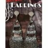 Bristol Vintage Rhinestone And Chain Earrings 1920's