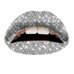 My Fancy Dress Facepaints & FX Silver Glitteratti Temporary Lip Tattoo