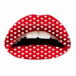 My Fancy Dress Red Hearts Temporary Lip Tattoo Facepaints & FX