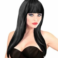 Widmann Costume Accessories Vogue Long Wig Black