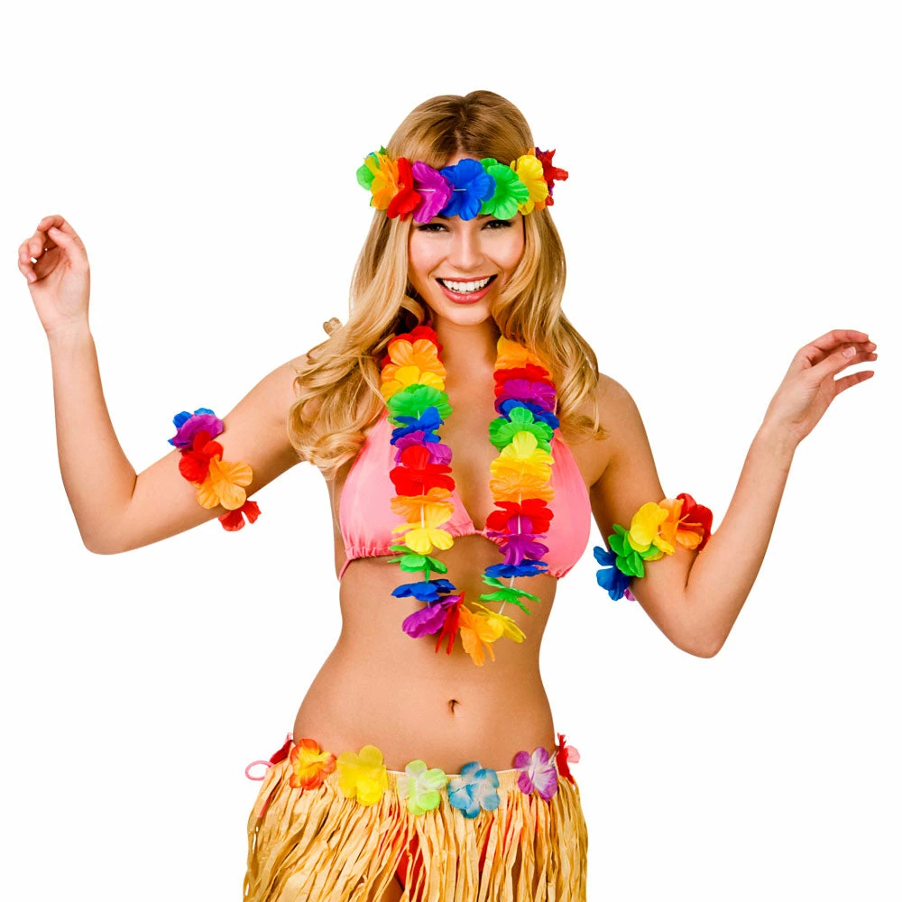 Wicked Waikiki Hawaiian Lei Set 3 Wicked Waikiki Hawaiian Lei Set