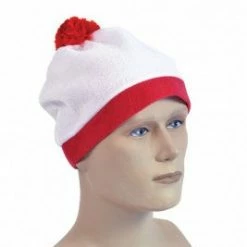Bristol Red And White Bobble Hat Book Week