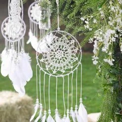 Talking Tables White Boho Dream Catcher With Feathers