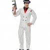 Widmann White Gangster Suit Costume Men's 2 Widmann White Gangster Suit Costume Men's