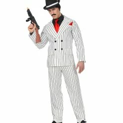 Widmann White Gangster Suit Costume Men's