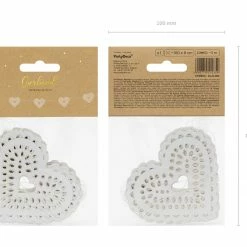 Partydecor White Heart Garland 1.8m Valentines