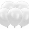 Partydecor White Latex LED Balloons 12"