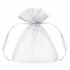 Partydecor Wedding Favours 20 White Organza Bags 7.5 X10cm