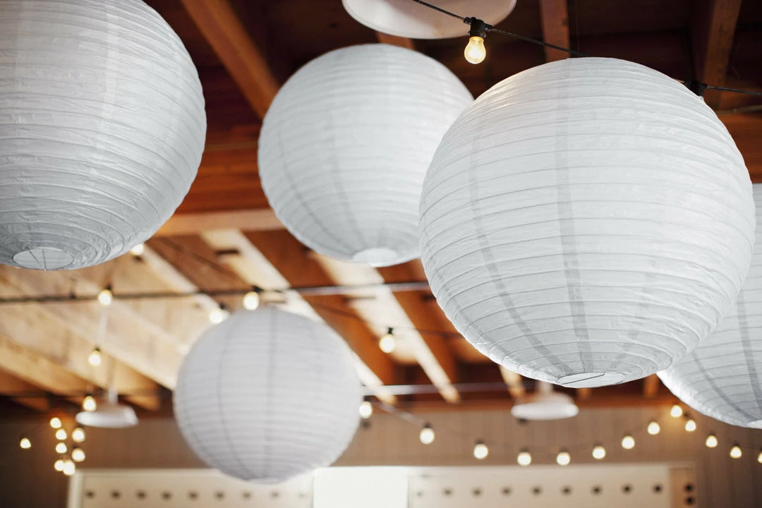 Partydecor Paper Lantern White 35cm Party Supplies 3 Partydecor Paper Lantern White 35cm Party Supplies