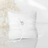 Partydecor White Roses Ring Bearer Pillow 1 Partydecor White Roses Ring Bearer Pillow