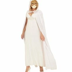 Widmann Halloween White Velvet Hooded Cape