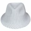Wicked 1920's White Pinstripe Fedora Hat 2 Wicked 1920's White Pinstripe Fedora Hat
