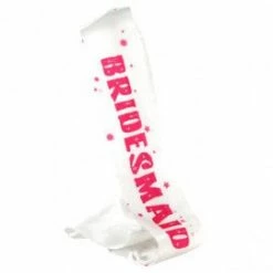 My Fancy Dress Party Supplies White Satin Bridesmaid Sash