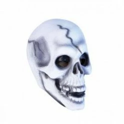 My Fancy Dress Halloween White Skull Head Rubber Mask