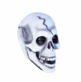 My Fancy Dress Halloween White Skull Head Rubber Mask 3 My Fancy Dress Halloween White Skull Head Rubber Mask