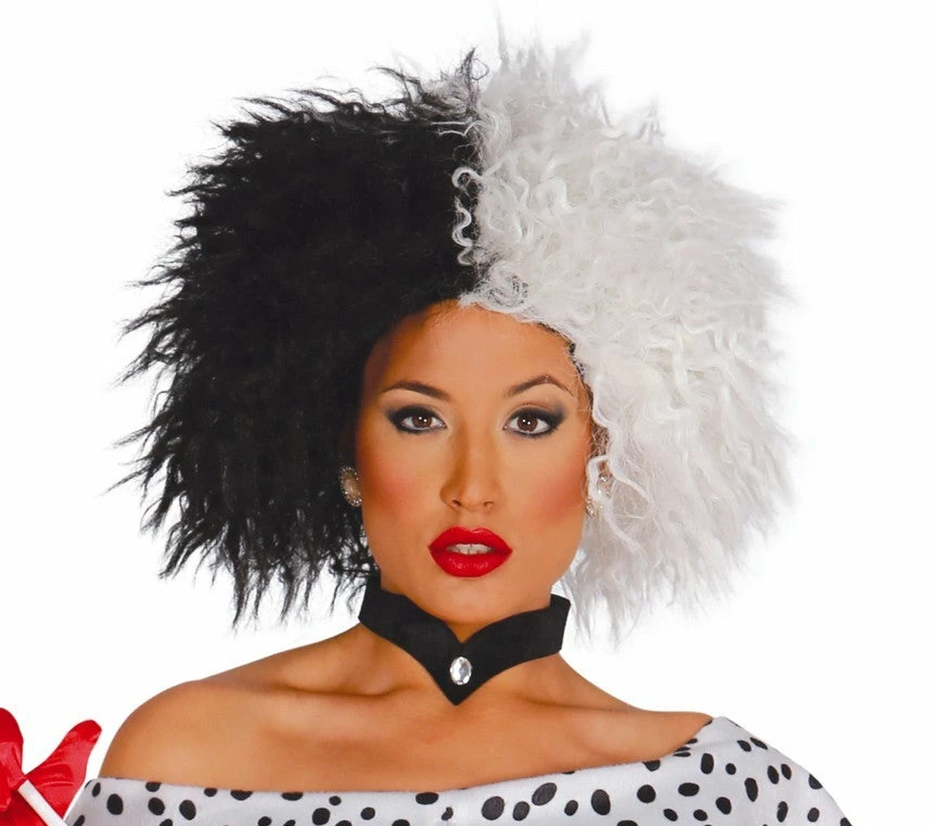 Bristol TV & Film Black And White Cruella Wig 3 Bristol TV & Film Black And White Cruella Wig