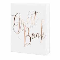 Partydecor White & Gold Wedding Guest Book 8 Partydecor White & Gold Wedding Guest Book