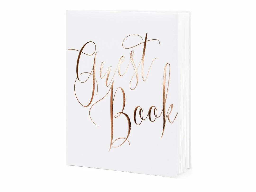 Partydecor White & Gold Wedding Guest Book 5 Partydecor White & Gold Wedding Guest Book