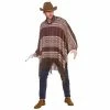 Wicked Western Cowboy Poncho Brown