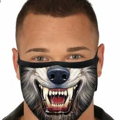 Fiestas Guirca Wolf Face Mask Werewolf Costume