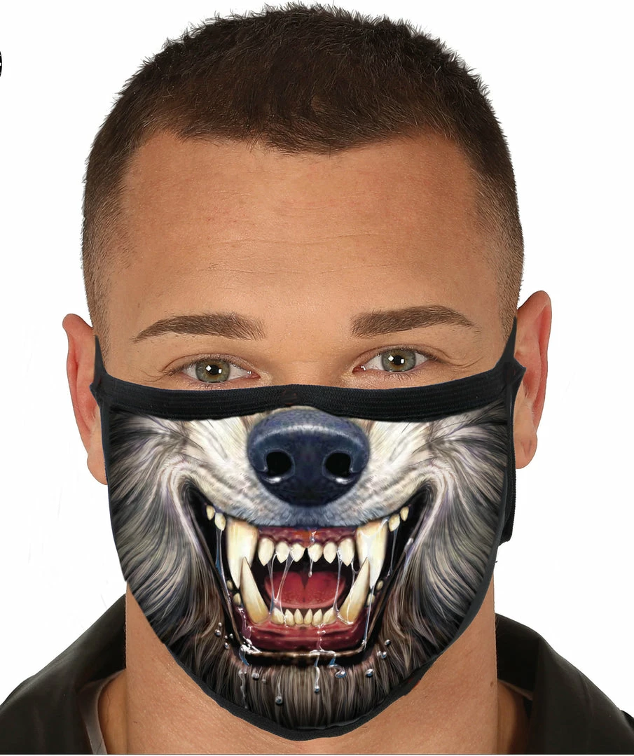 Fiestas Guirca Wolf Face Mask Werewolf Costume 3 Fiestas Guirca Wolf Face Mask Werewolf Costume