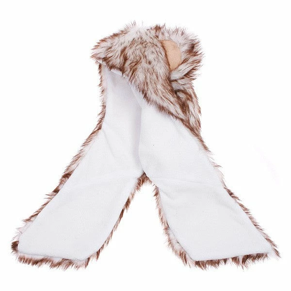 My Fancy Dress Animal Wolf Hat Brown And White 5 My Fancy Dress Animal Wolf Hat Brown And White