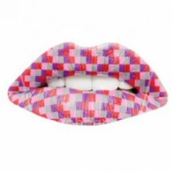 My Fancy Dress Facepaints & FX Coloured Checkered Temporary Lip Tattoo