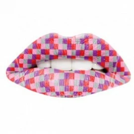 My Fancy Dress Facepaints & FX Coloured Checkered Temporary Lip Tattoo 3 My Fancy Dress Facepaints & FX Coloured Checkered Temporary Lip Tattoo