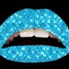 My Fancy Dress Facepaints & FX Violent Lips Blue Glitter Temporary Lip Tattoos